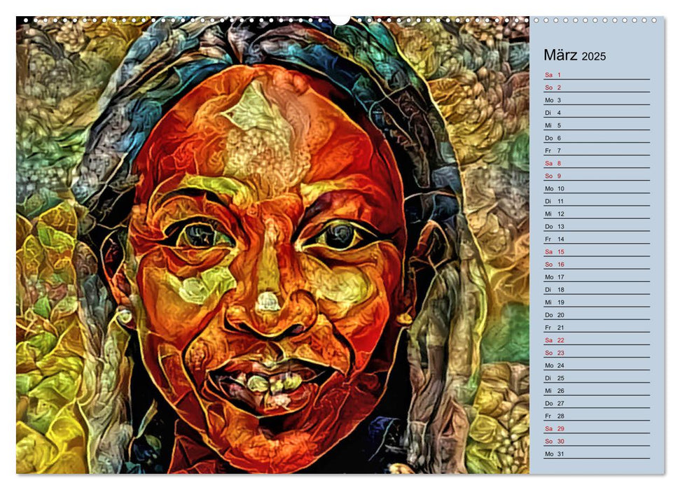 Psychedelische Portraits (CALVENDO Premium Wandkalender 2025)