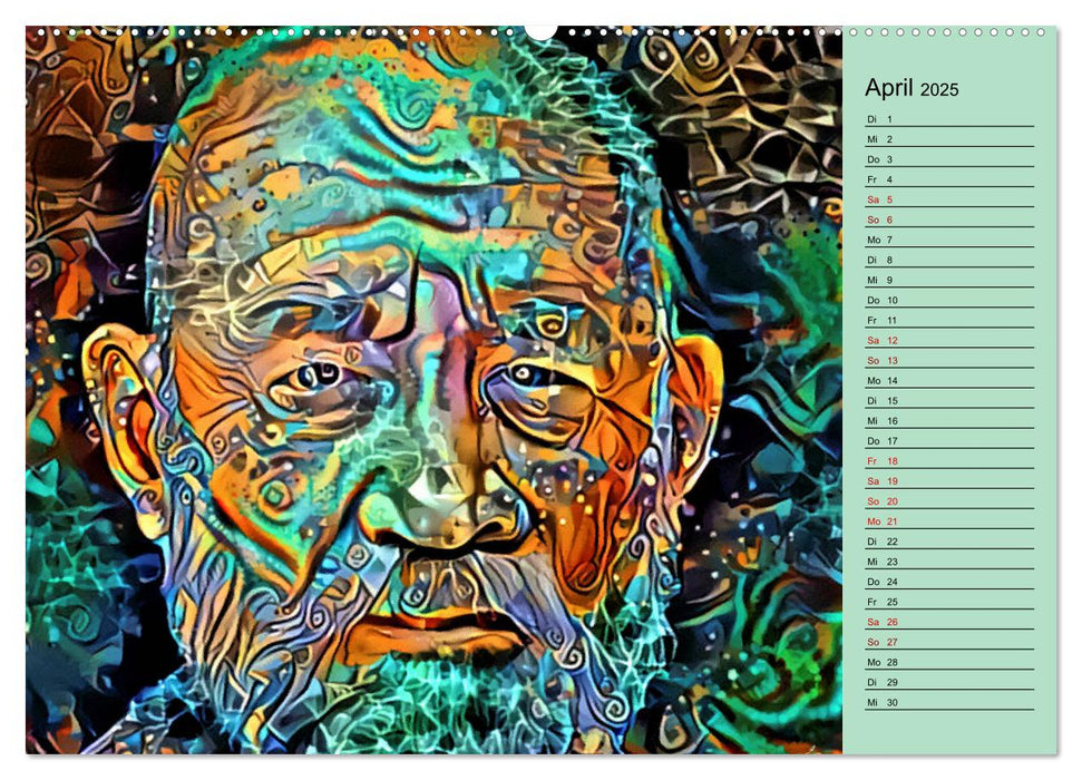 Psychedelische Portraits (CALVENDO Premium Wandkalender 2025)