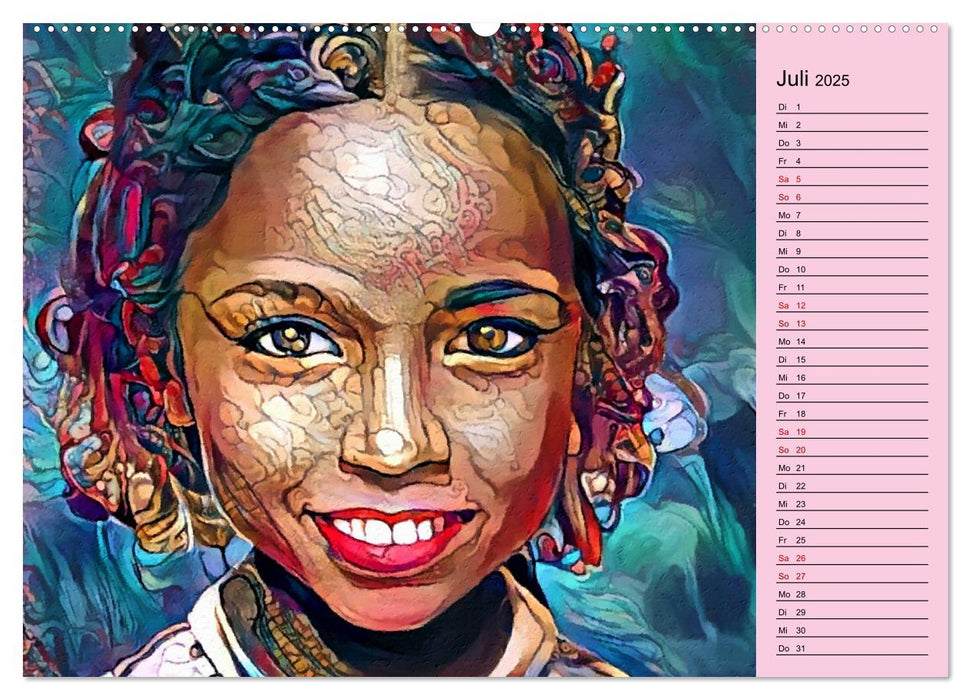 Psychedelische Portraits (CALVENDO Premium Wandkalender 2025)