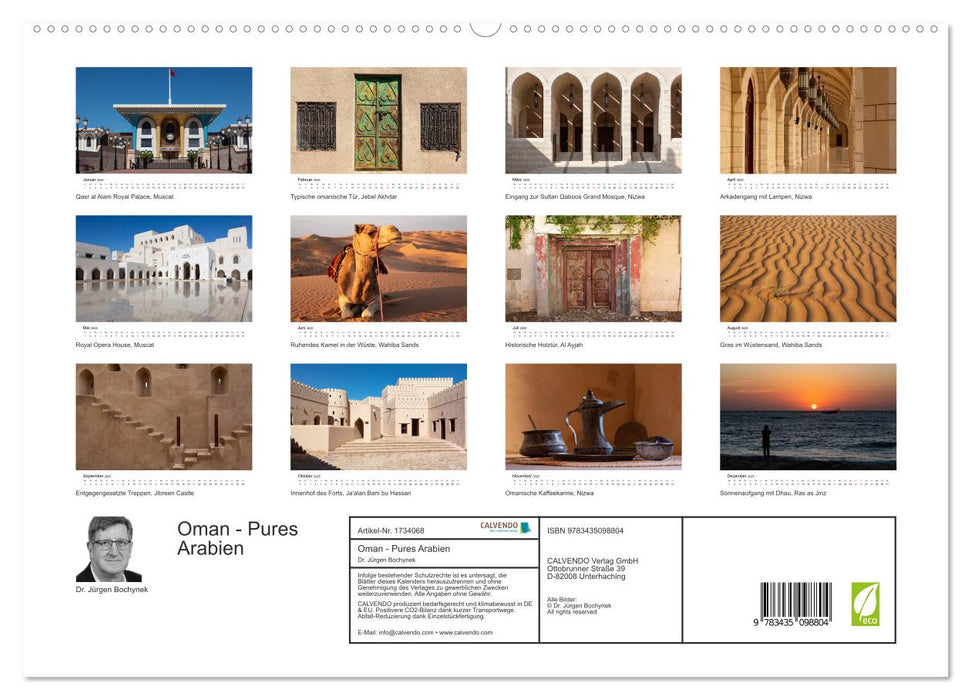 Oman - Pures Arabien (CALVENDO Premium Wandkalender 2025)