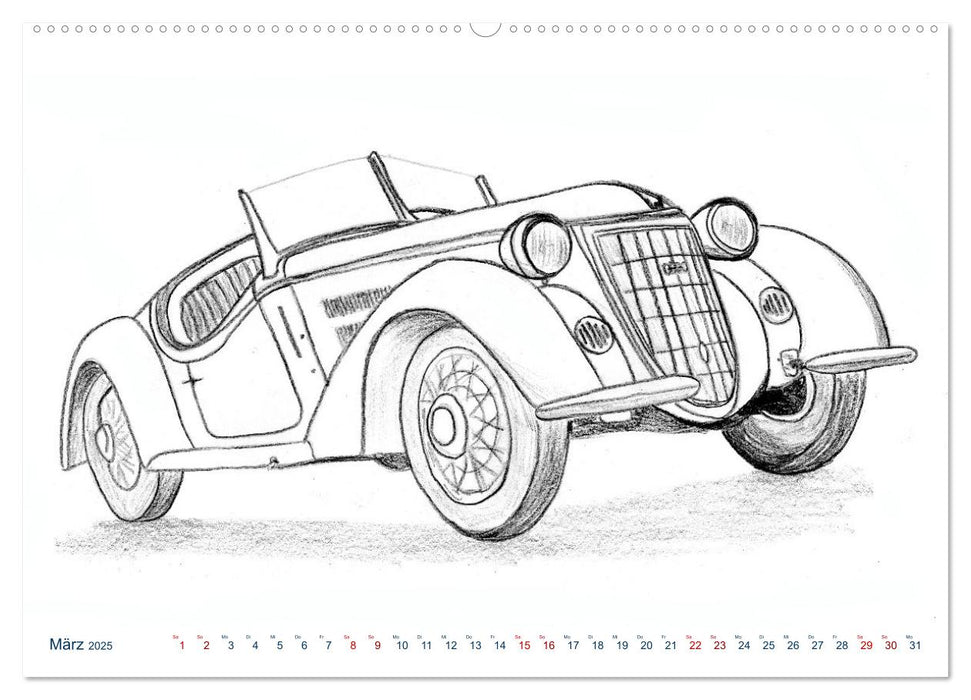 Vintage Sports Cars (CALVENDO Wandkalender 2025)