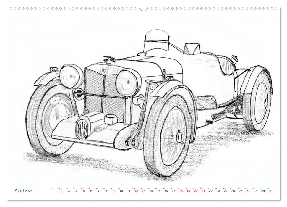 Vintage Sports Cars (CALVENDO Wandkalender 2025)