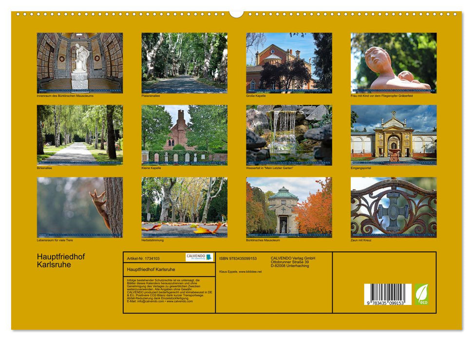 Hauptfriedhof Karlsruhe (CALVENDO Wandkalender 2025)