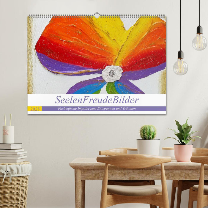 SeelenFreudeBilder - Farbenfrohe Impulse zum Entspannen und Träumen (CALVENDO Wandkalender 2025)