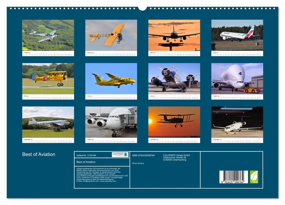 Best of Aviation (CALVENDO Premium Wandkalender 2025)