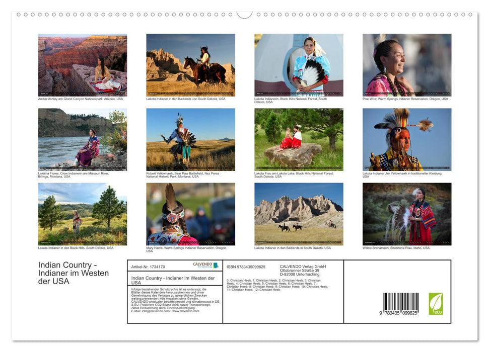 Indian Country - Indianer im Westen der USA (CALVENDO Premium Wandkalender 2025)