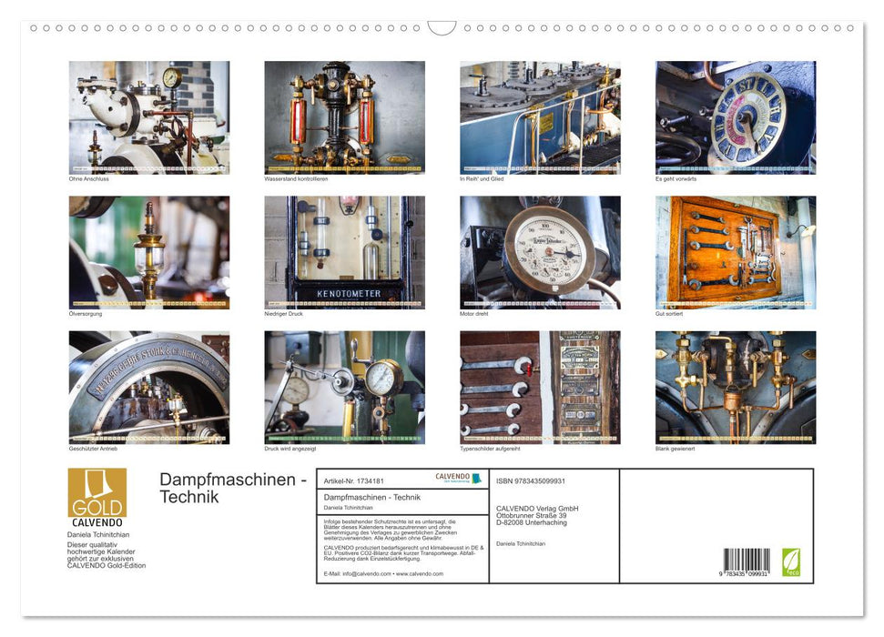 Dampfmaschinen - Technik (CALVENDO Wandkalender 2025)