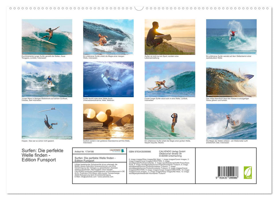 Surfen: Die perfekte Welle finden - Edition Funsport (CALVENDO Premium Wandkalender 2025)