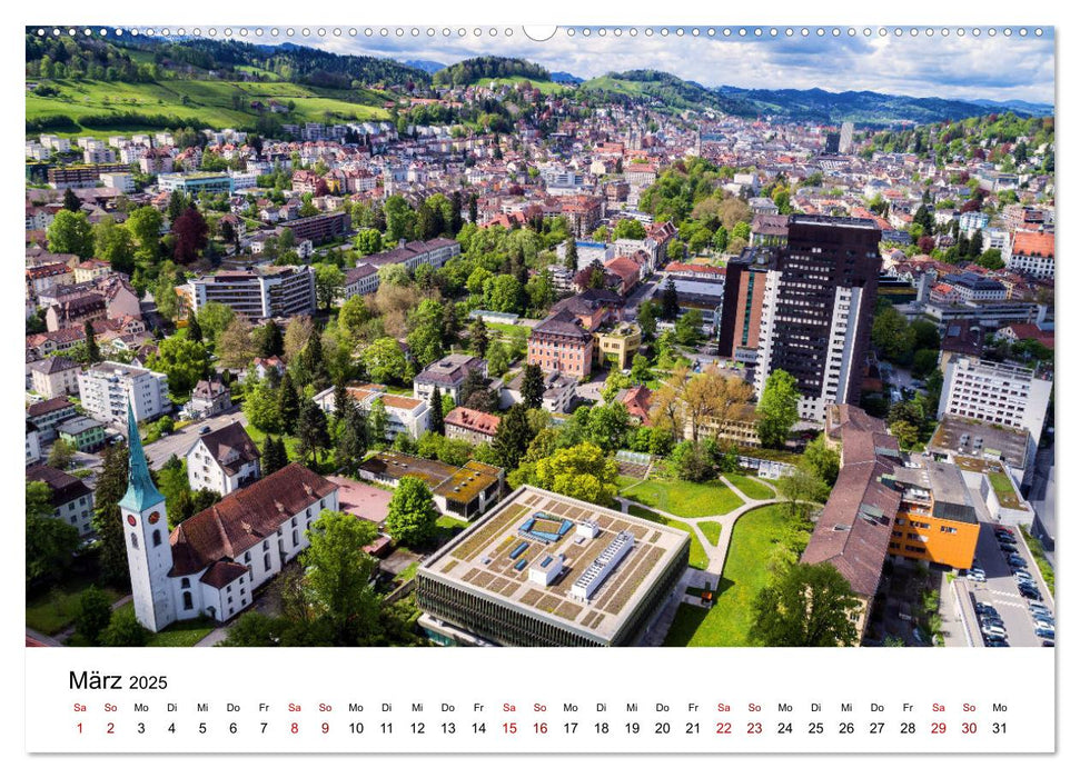 Luftbildkalender St. Gallen 2025 (CALVENDO Premium Wandkalender 2025)