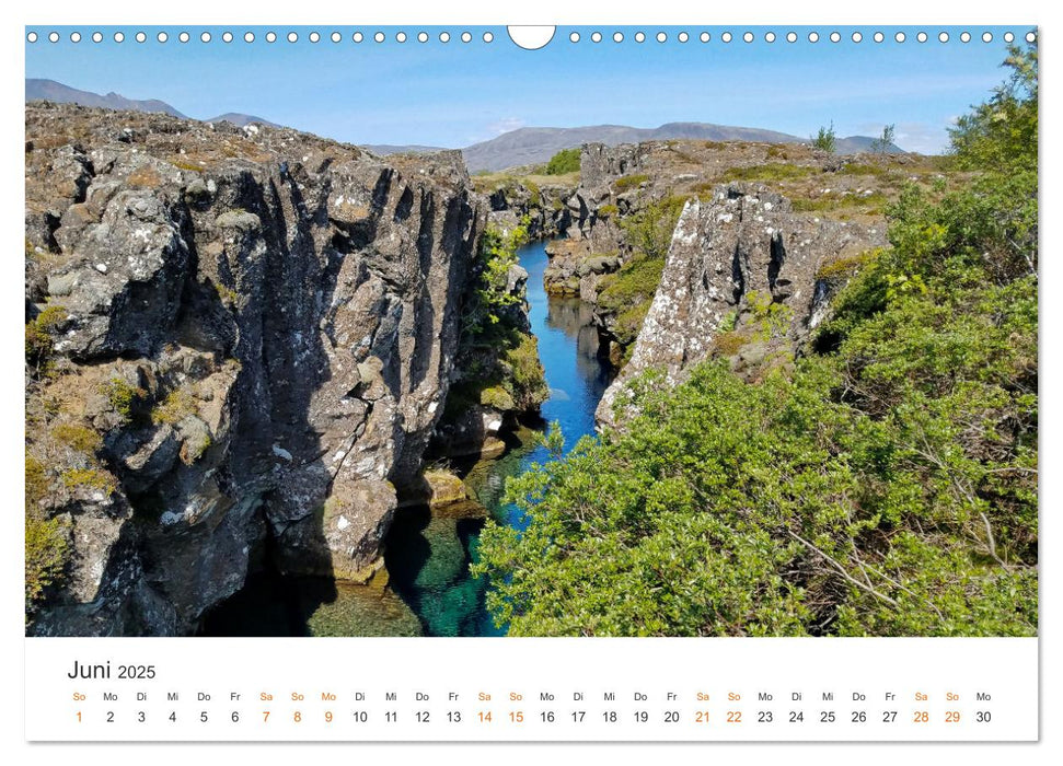 Island Wandkalender 2025 - Faszinierende Landschaftsfotografien (CALVENDO Wandkalender 2025)