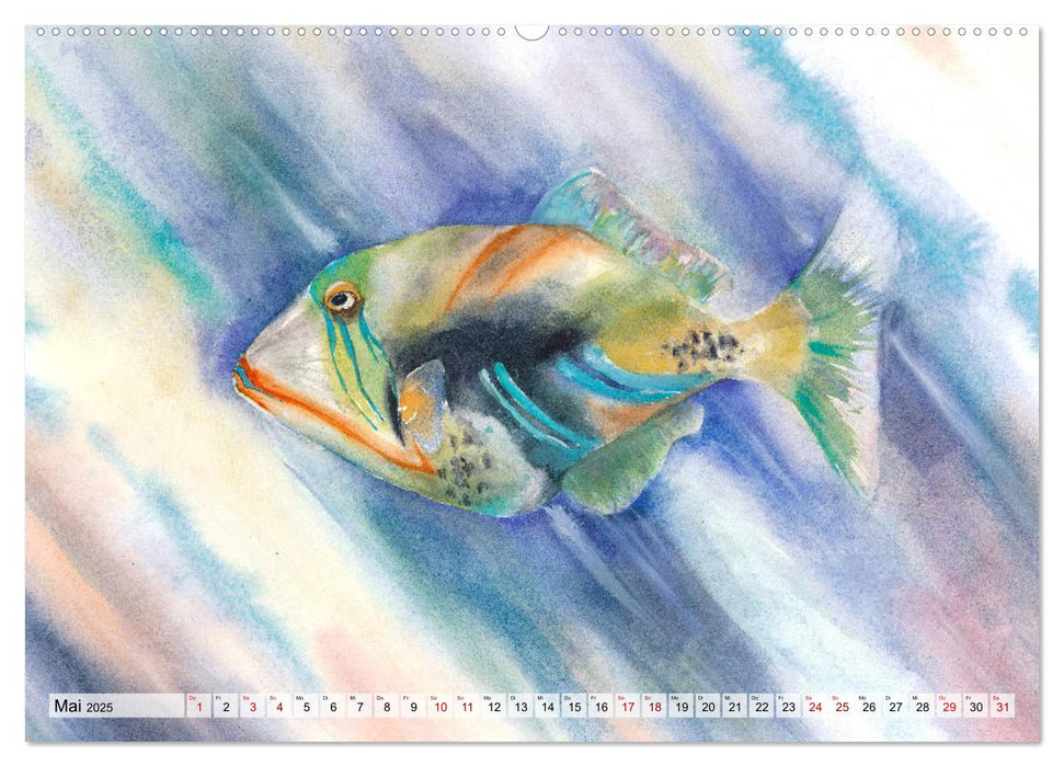 Die Meereswelt in Aquarell (CALVENDO Premium Wandkalender 2025)