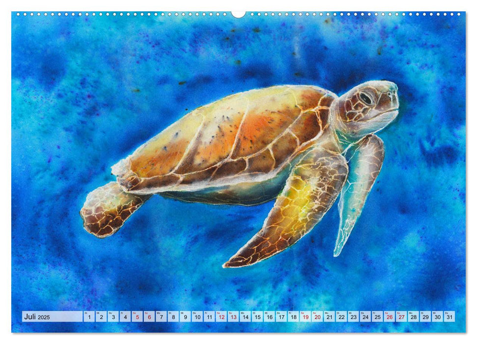 Die Meereswelt in Aquarell (CALVENDO Premium Wandkalender 2025)