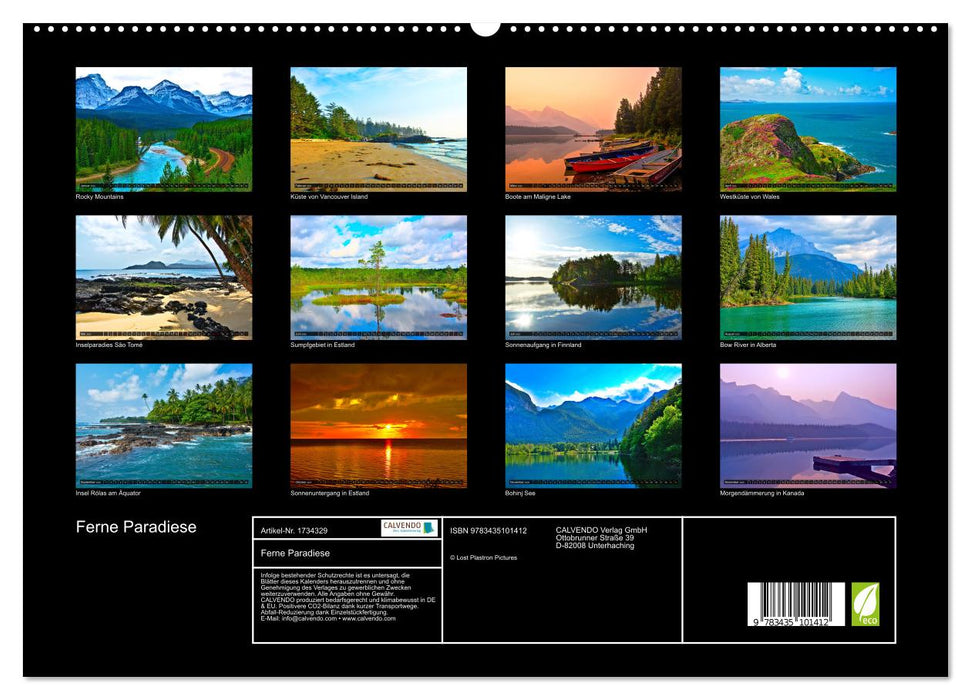 Ferne Paradiese (CALVENDO Premium Wandkalender 2025)