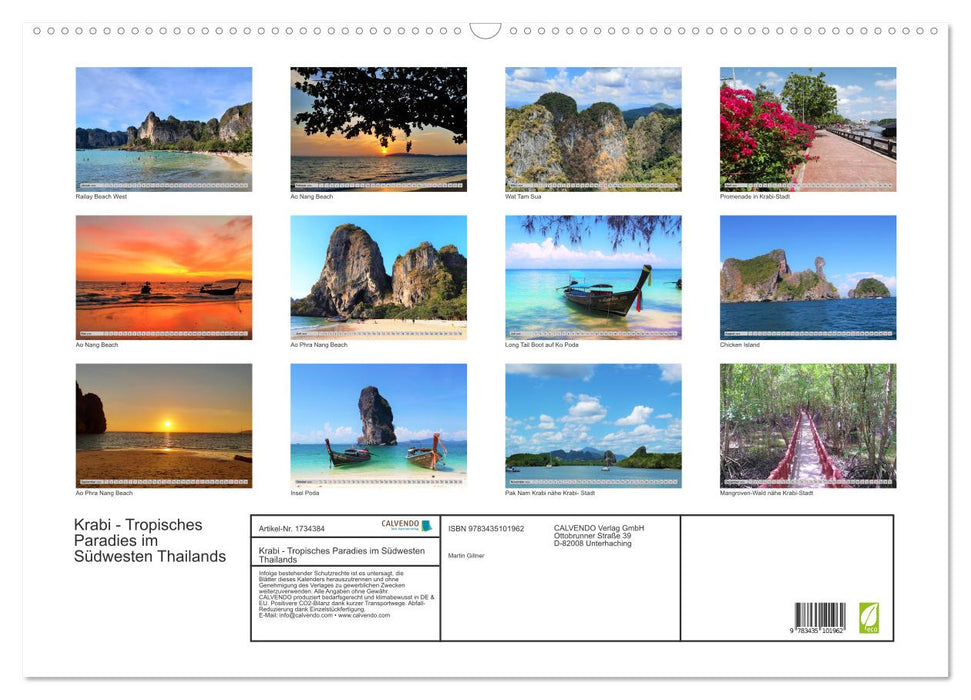 Krabi - Tropisches Paradies im Südwesten Thailands (CALVENDO Wandkalender 2025)