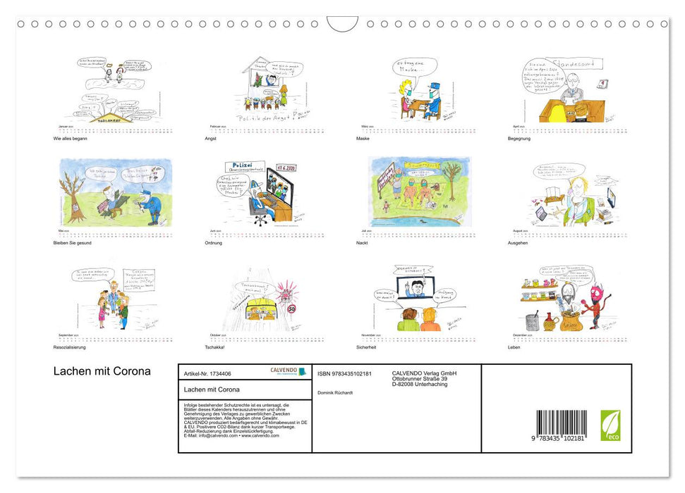Lachen mit Corona (CALVENDO Wandkalender 2025)