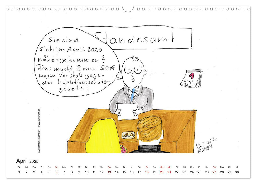 Lachen mit Corona (CALVENDO Wandkalender 2025)