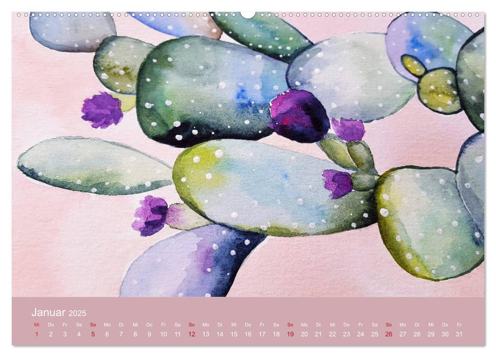 Kunstkalender - Aquarell. Eine gute Zeit zum Malen (CALVENDO Premium Wandkalender 2025)