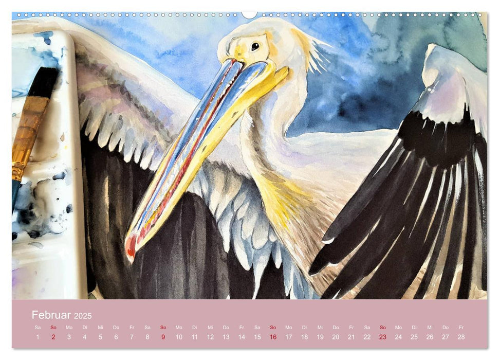 Kunstkalender - Aquarell. Eine gute Zeit zum Malen (CALVENDO Premium Wandkalender 2025)