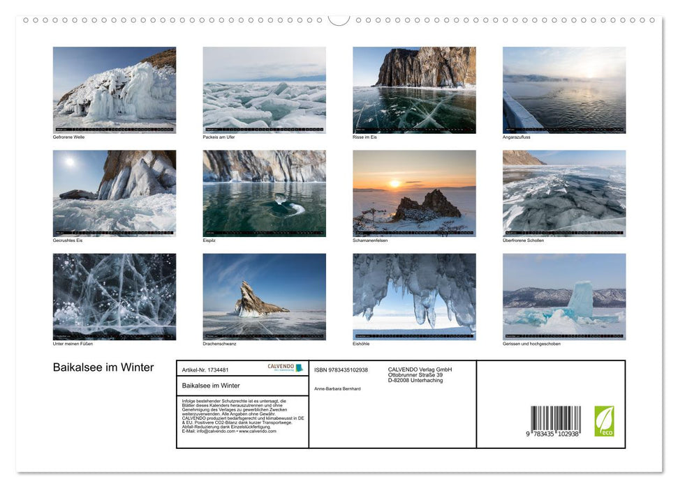 Baikalsee im Winter (CALVENDO Wandkalender 2025)