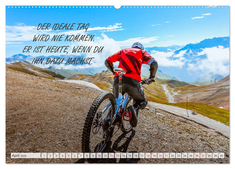 Positive Gedanken - Motivation und Mountainbike (CALVENDO Premium Wandkalender 2025)