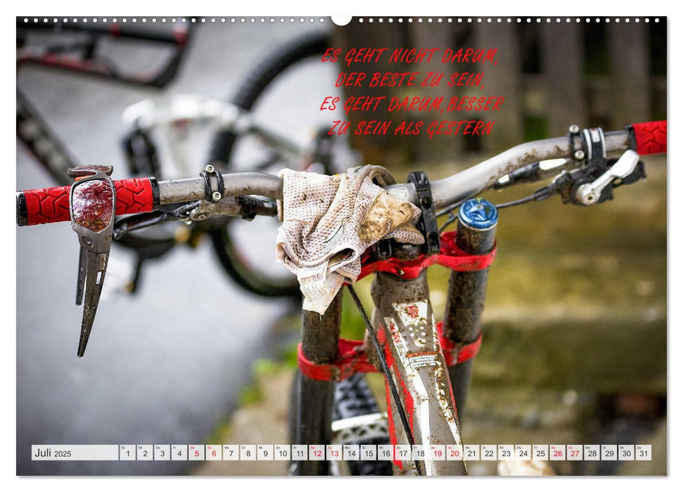 Positive Gedanken - Motivation und Mountainbike (CALVENDO Premium Wandkalender 2025)