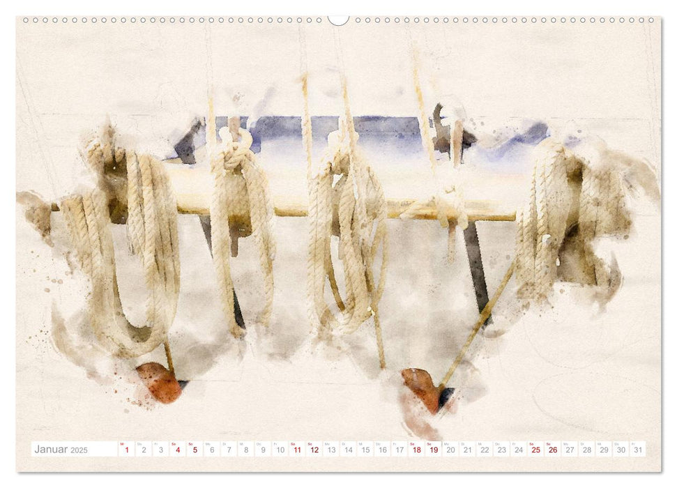 Künstlerische Ansichten der Gorch Fock (CALVENDO Wandkalender 2025)