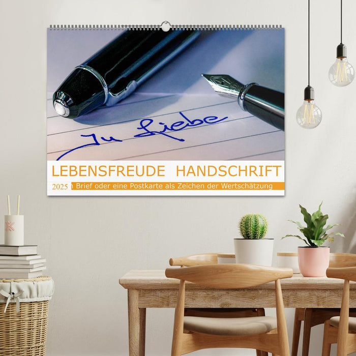 Lebensfreude Handschrift (CALVENDO Wandkalender 2025)