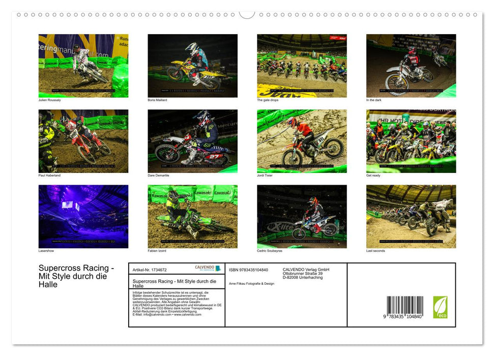 Supercross Racing - Mit Style durch die Halle (CALVENDO Wandkalender 2025)