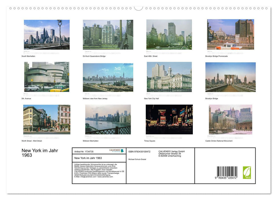 New York im Jahr 1963 (CALVENDO Wandkalender 2025)