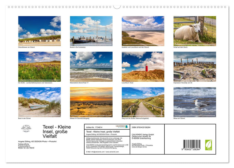 Texel - Kleine Insel, große Vielfalt (CALVENDO Wandkalender 2025)