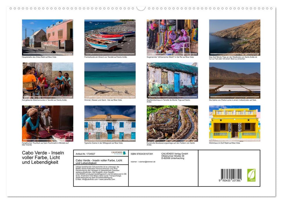 Cabo Verde - Inseln voller Farbe, Licht und Lebendigkeit (CALVENDO Premium Wandkalender 2025)