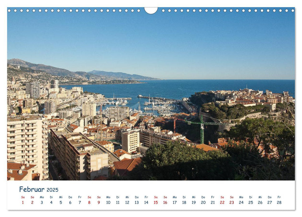 Monaco - Malerisches Fürstentum am Mittelmeer (CALVENDO Wandkalender 2025)