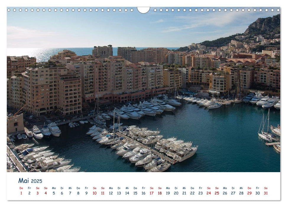 Monaco - Malerisches Fürstentum am Mittelmeer (CALVENDO Wandkalender 2025)