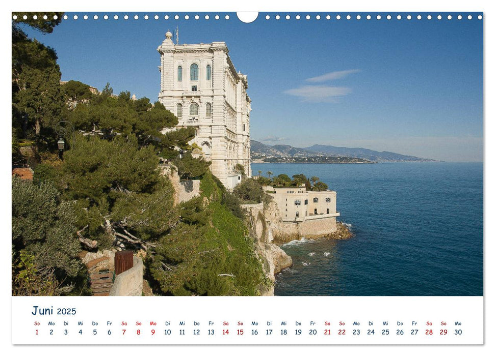 Monaco - Malerisches Fürstentum am Mittelmeer (CALVENDO Wandkalender 2025)