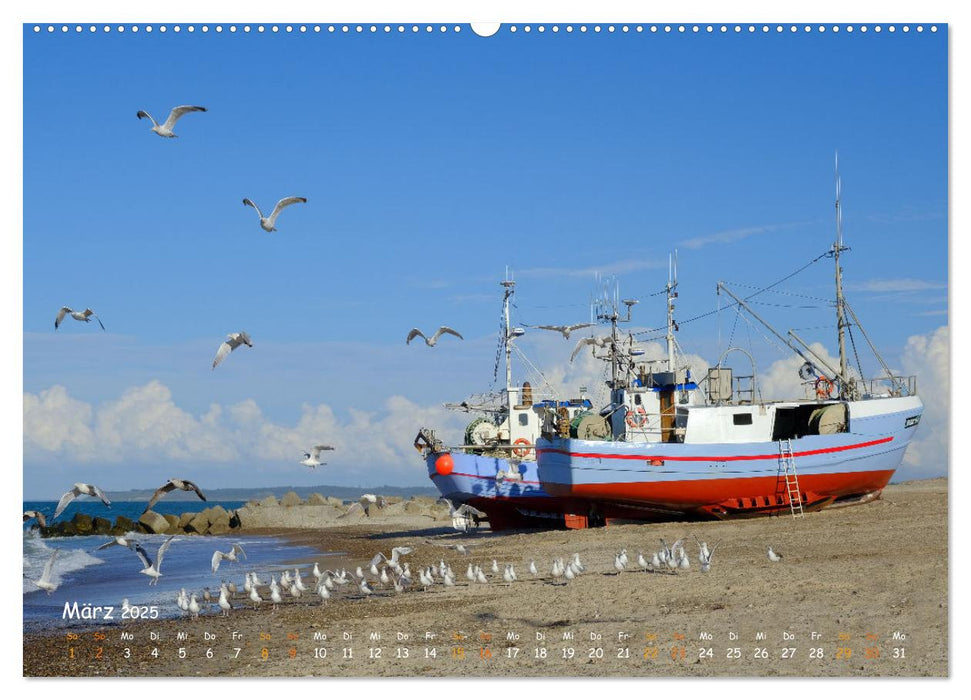 Fischerboote an Jütlands Stränden (CALVENDO Wandkalender 2025)