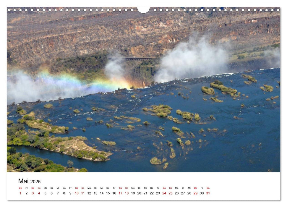 Weltnaturerbe Victoriafälle - Der Rauch, der donnert (CALVENDO Wandkalender 2025)