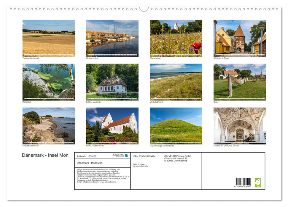 Dänemark - Insel Mön (CALVENDO Wandkalender 2025)