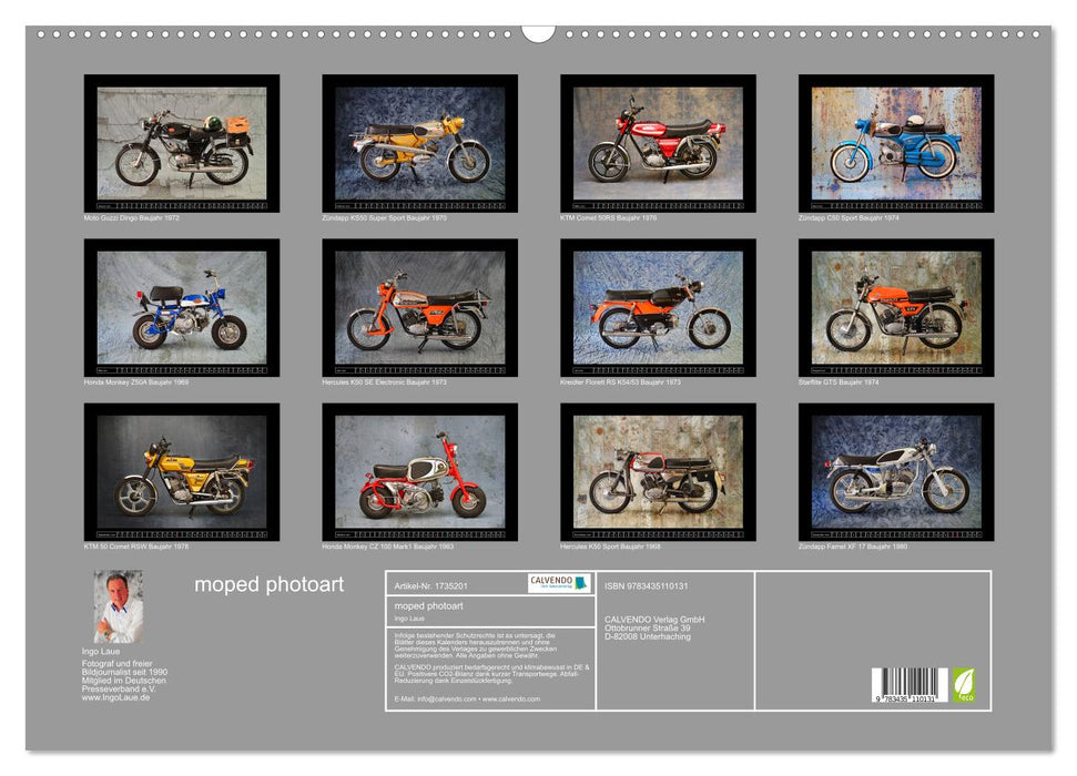 moped photoart (CALVENDO Wandkalender 2025)