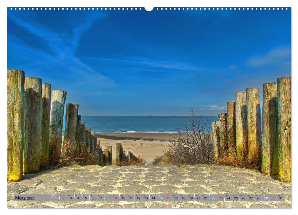 Holland, Wasser, Land und Windmühlen (CALVENDO Wandkalender 2025)