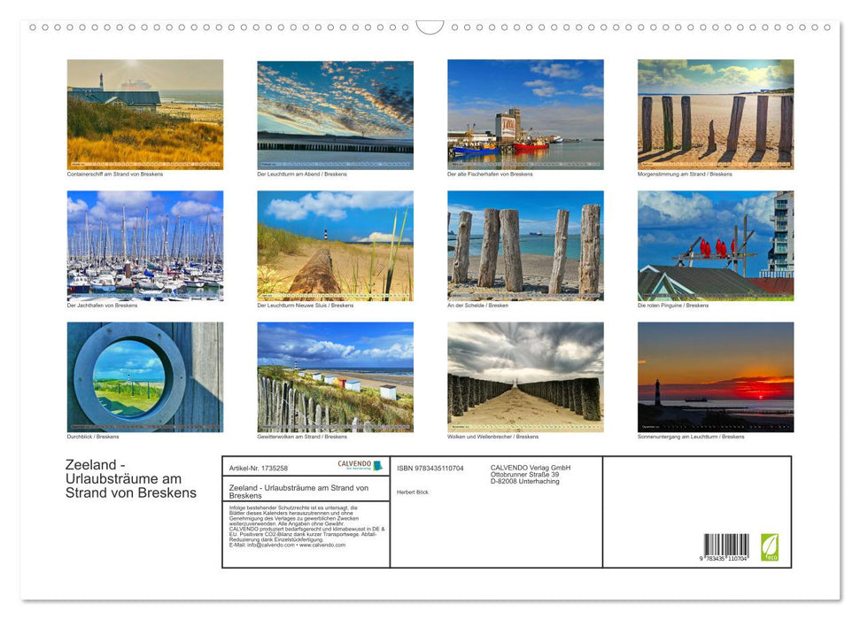 Zeeland - Urlaubsträume am Strand von Breskens (CALVENDO Wandkalender 2025)