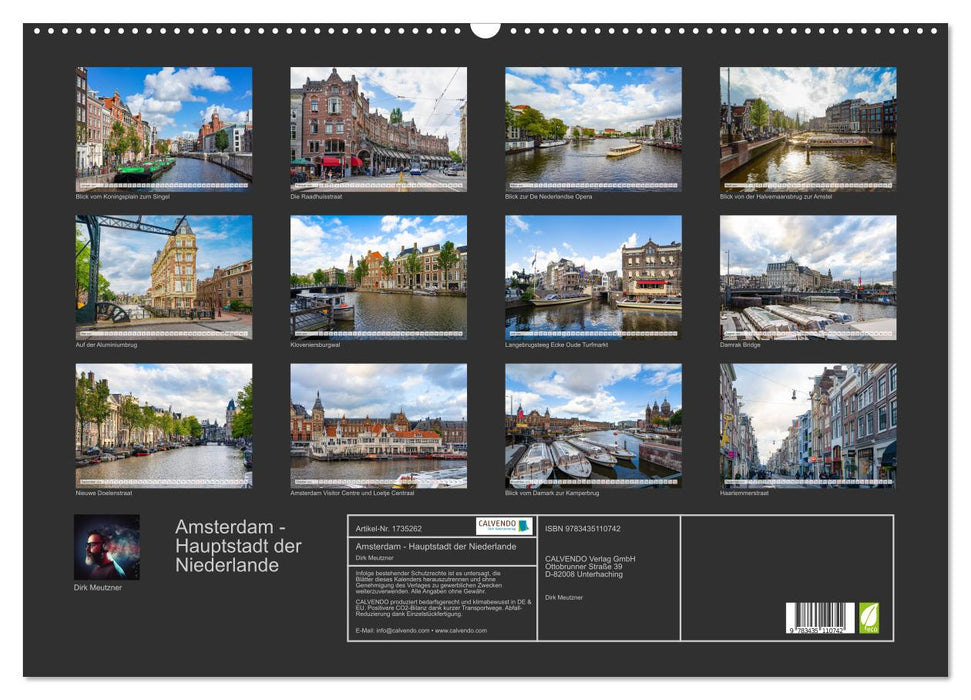 Amsterdam - Hauptstadt der Niederlande (CALVENDO Wandkalender 2025)