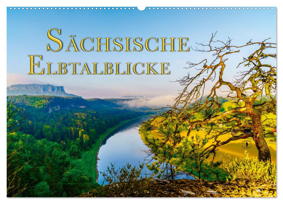 Sächsische Elbtalblicke (CALVENDO Wandkalender 2025)