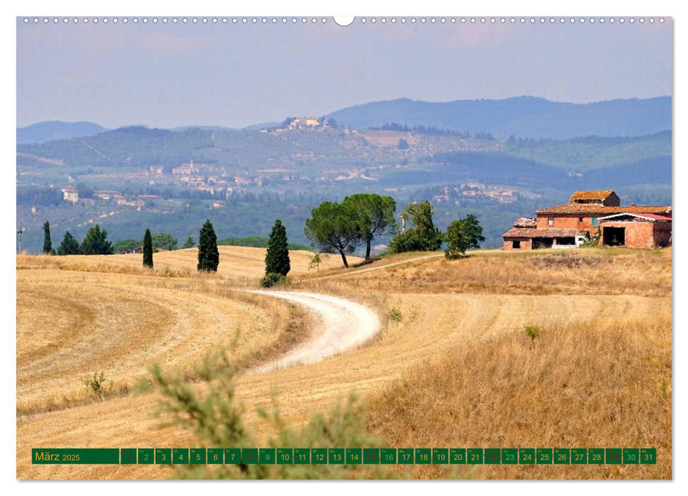 Crete Senesi - Raue Schönheit der Toskana (CALVENDO Wandkalender 2025)