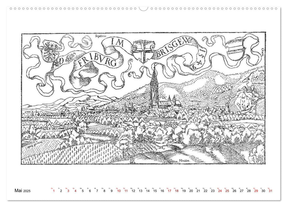 Sebastian Münster Cosmographia Deutsche Städte (1548-1592) (CALVENDO Wandkalender 2025)