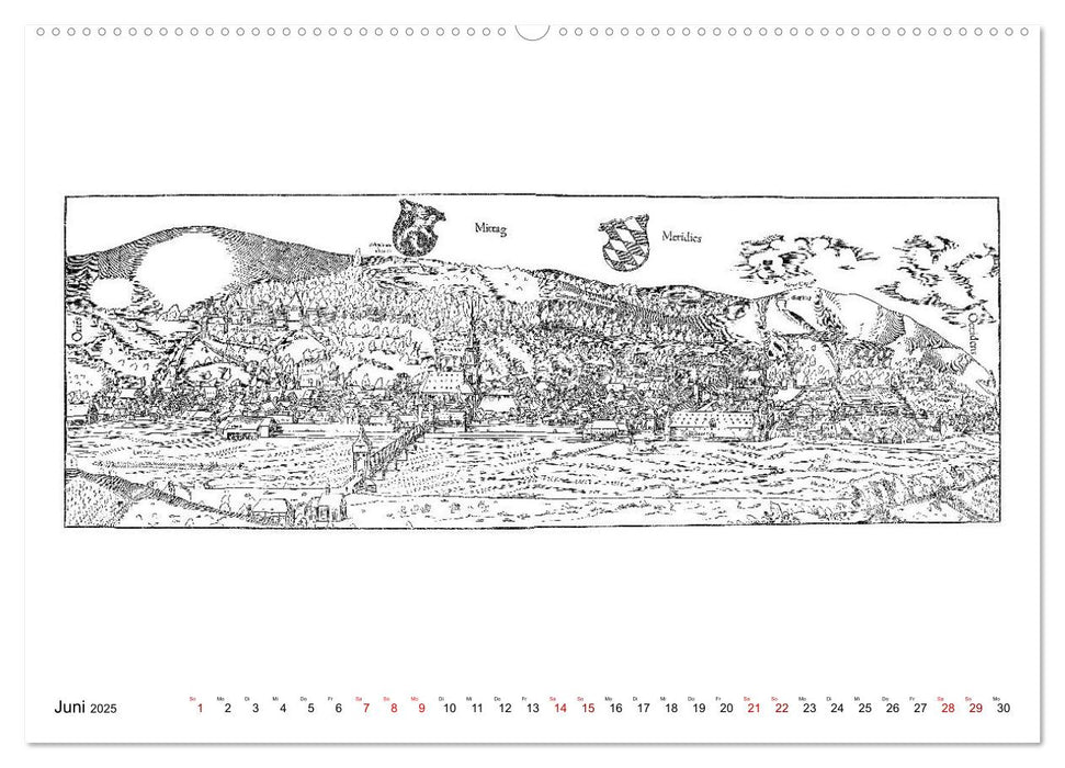 Sebastian Münster Cosmographia Deutsche Städte (1548-1592) (CALVENDO Wandkalender 2025)