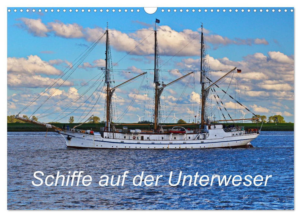 Schiffe auf der Unterweser (CALVENDO Wandkalender 2025)