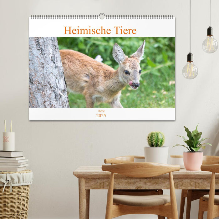 Heimische Tiere - Rehe (CALVENDO Wandkalender 2025)