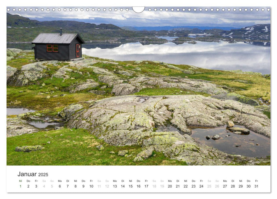Norwegen Kalender - Wilde Hütten in den Bergen (CALVENDO Wandkalender 2025)