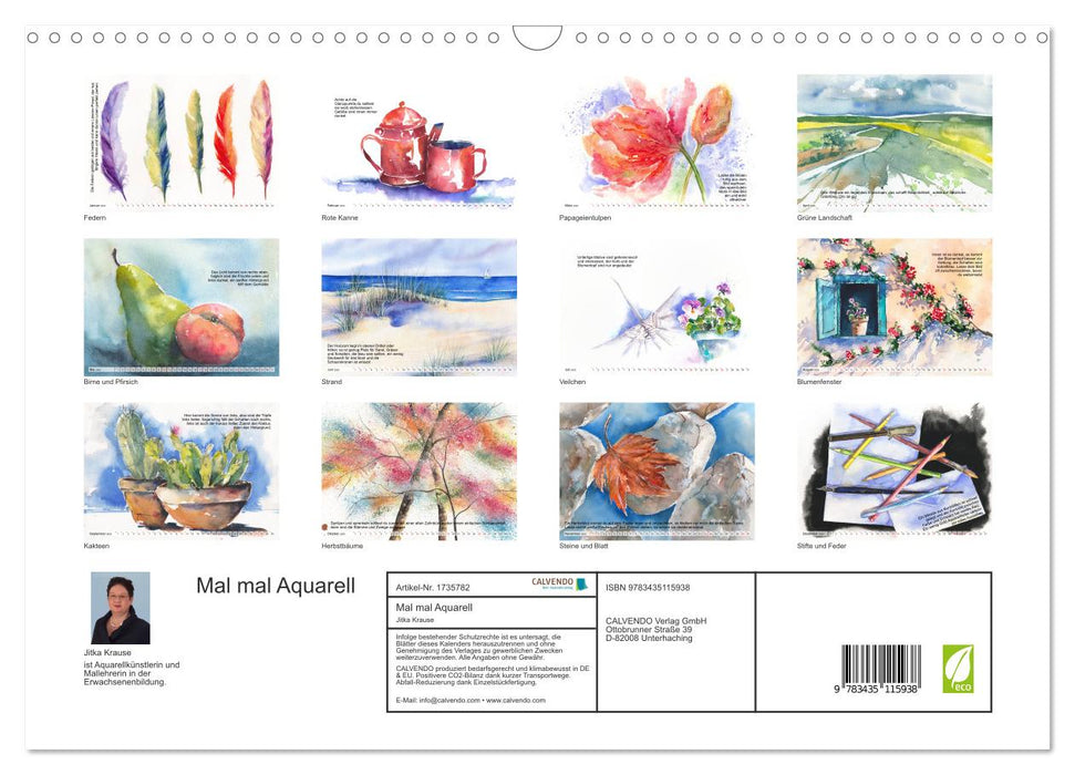 Mal mal Aquarell (CALVENDO Wandkalender 2025)