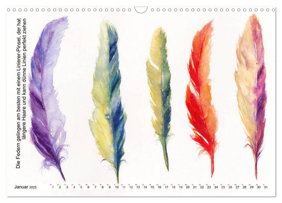 Mal mal Aquarell (CALVENDO Wandkalender 2025)